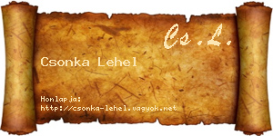 Csonka Lehel névjegykártya